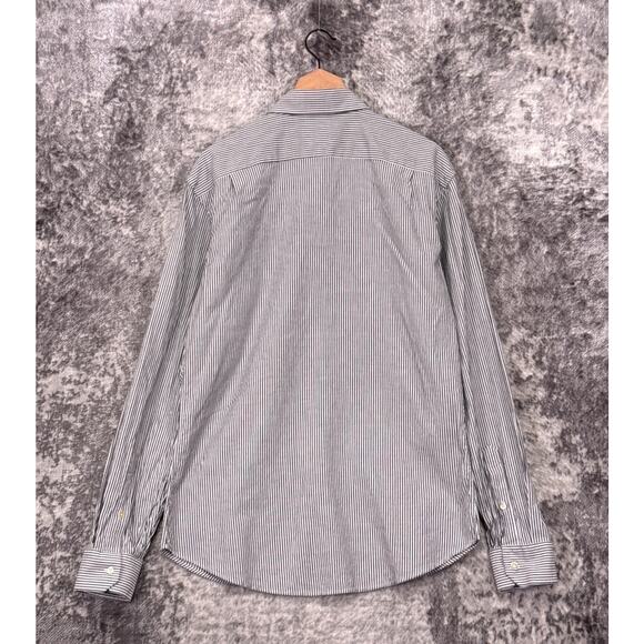 Teddy Stratford Shirt 5 / XXL Mens Cotton Oxford Striped Long Sleeve - Picture 3 of 8